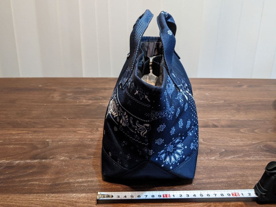 ビームス　ゴルフ　ペイズリー柄　バンダナ柄　カートバッグ　ハンドバッグ　鞄　紺