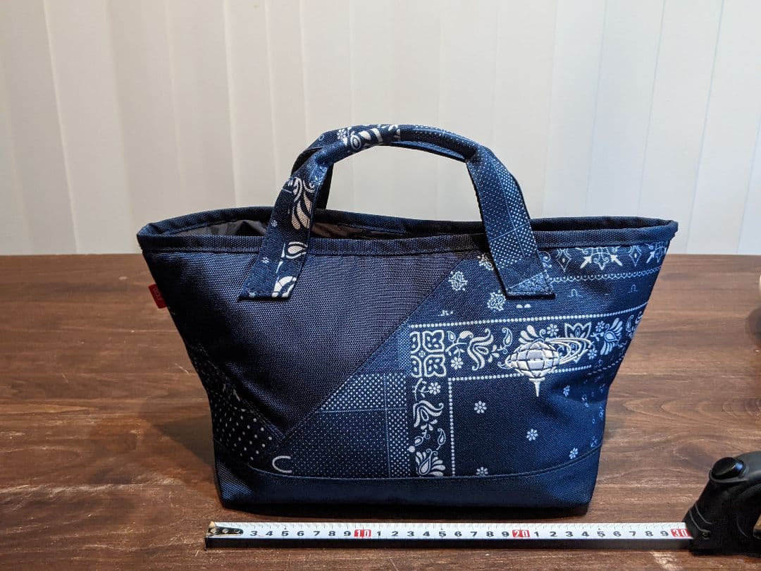 ビームス　ゴルフ　ペイズリー柄　バンダナ柄　カートバッグ　ハンドバッグ　鞄　紺