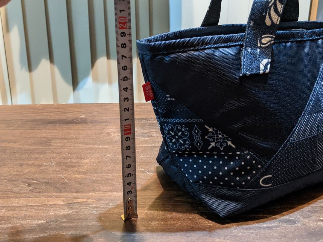 ビームス　ゴルフ　ペイズリー柄　バンダナ柄　カートバッグ　ハンドバッグ　鞄　紺