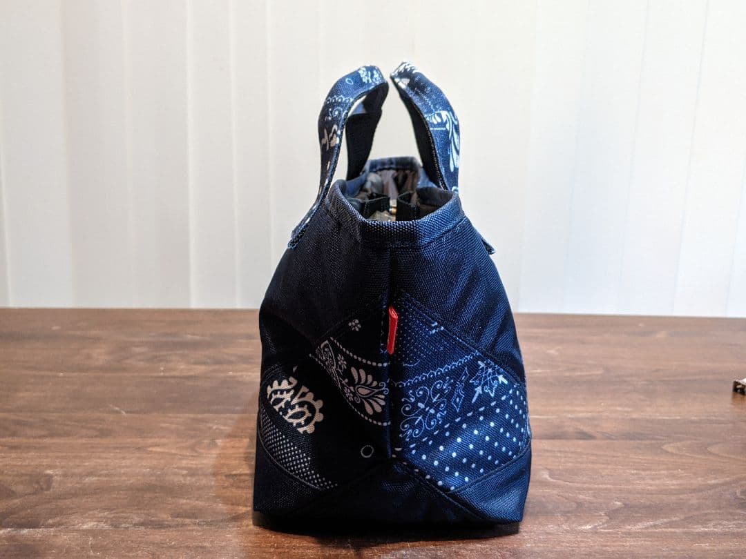 ビームス　ゴルフ　ペイズリー柄　バンダナ柄　カートバッグ　ハンドバッグ　鞄　紺