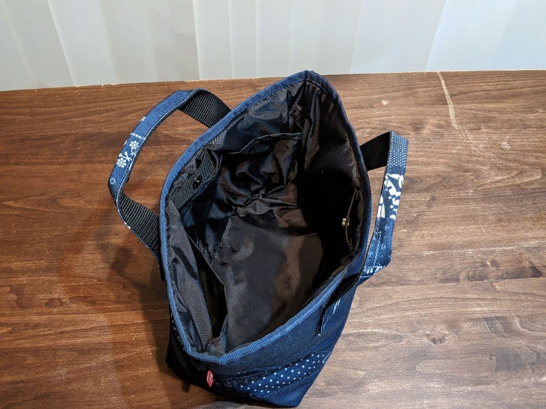 ビームス　ゴルフ　ペイズリー柄　バンダナ柄　カートバッグ　ハンドバッグ　鞄　紺