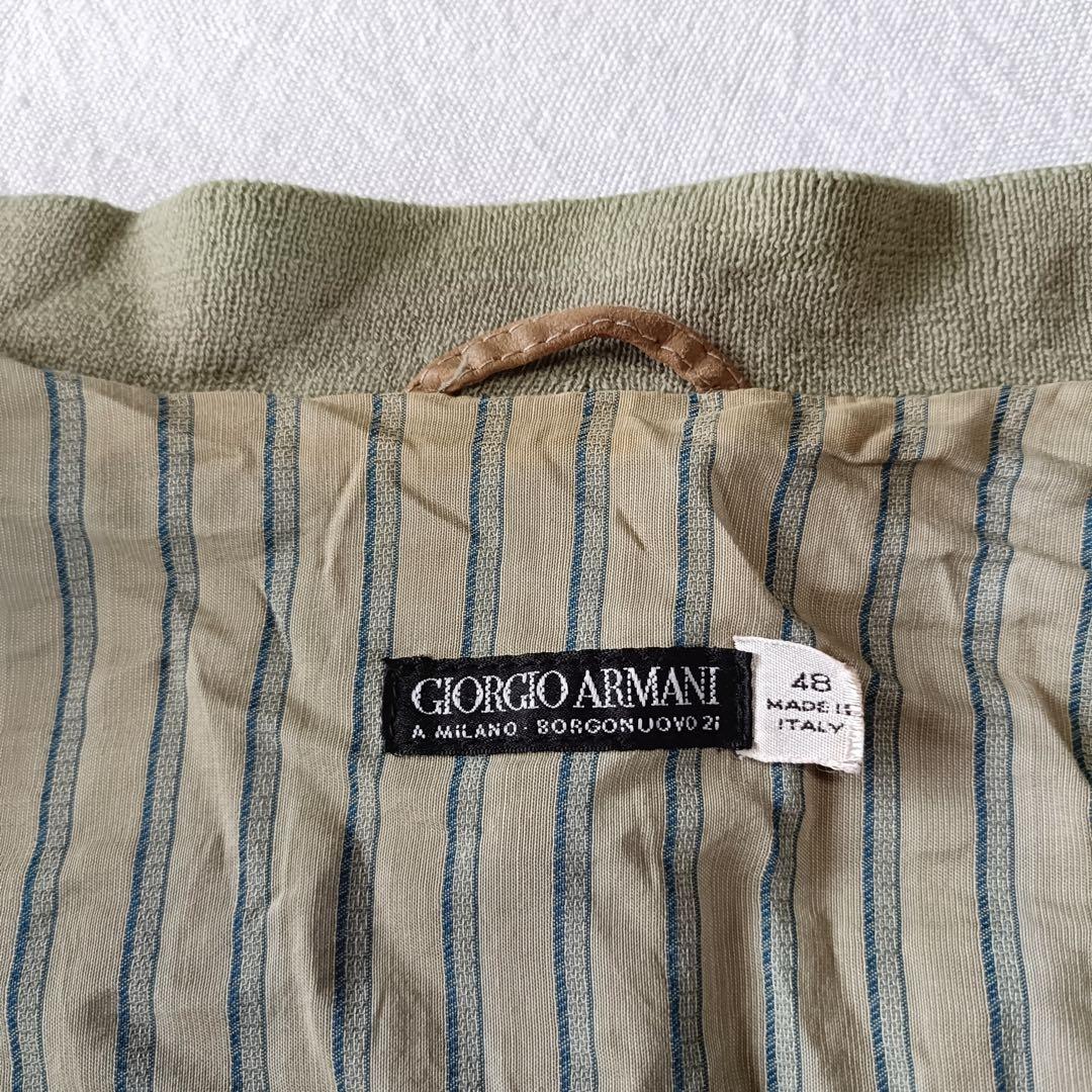 GIORGIO ARMANI 黒タグ 90S 短丈 レザージャケット アーカイブ