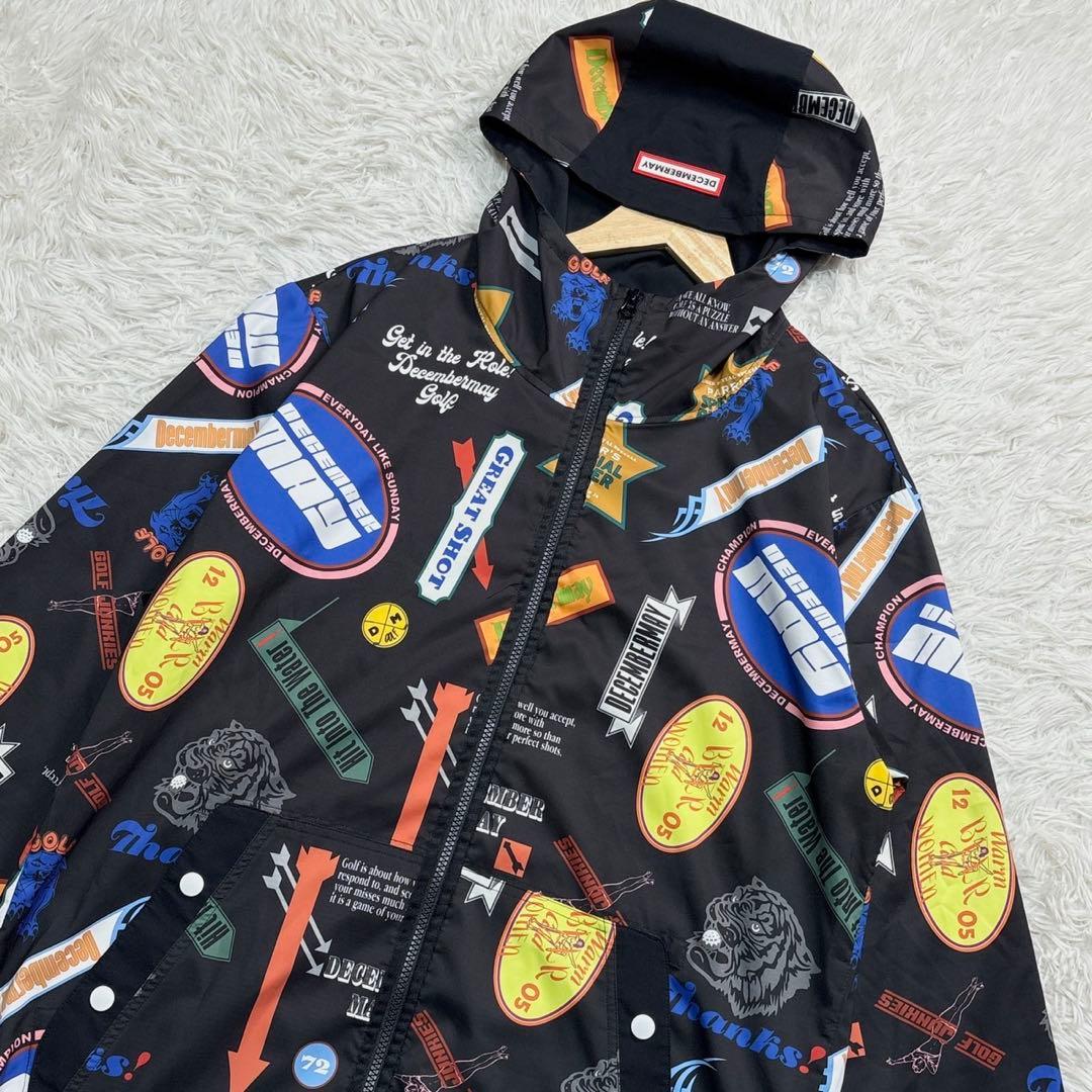 美品⭐️ディセンバーメイ ジャケット XL ゴルフ ウェア アウター 防風 総柄