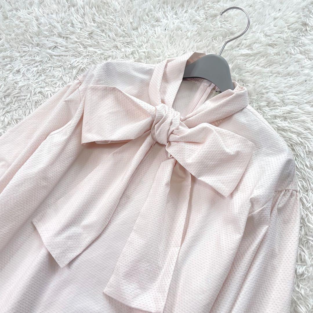 美品✨UNITEDARROWS　リボンボウタイドットドビーシャツ　2way