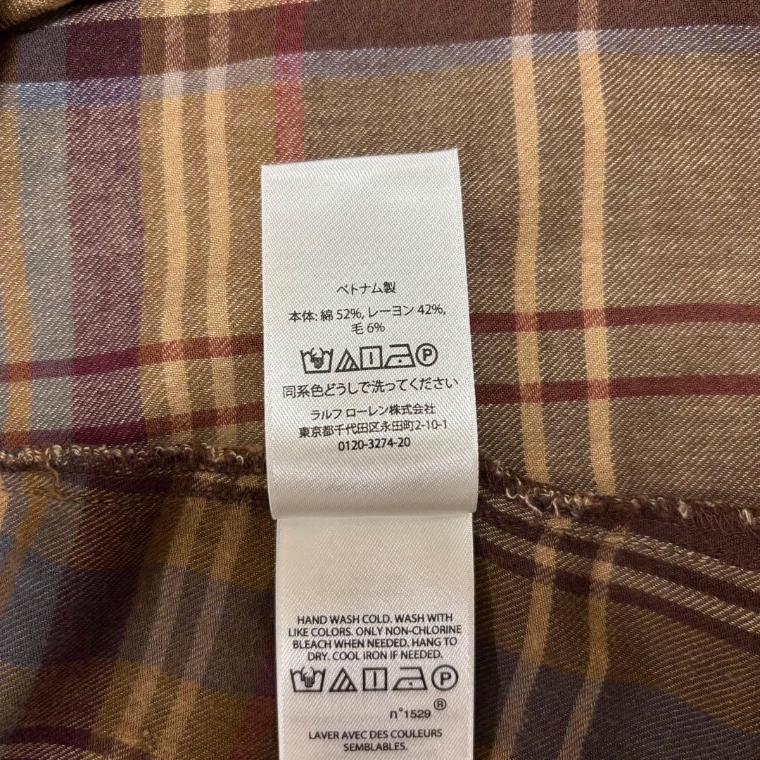 ポロラルフローレン 中村アン着用 プラッド ベルテッド ドレス ロングワンピース