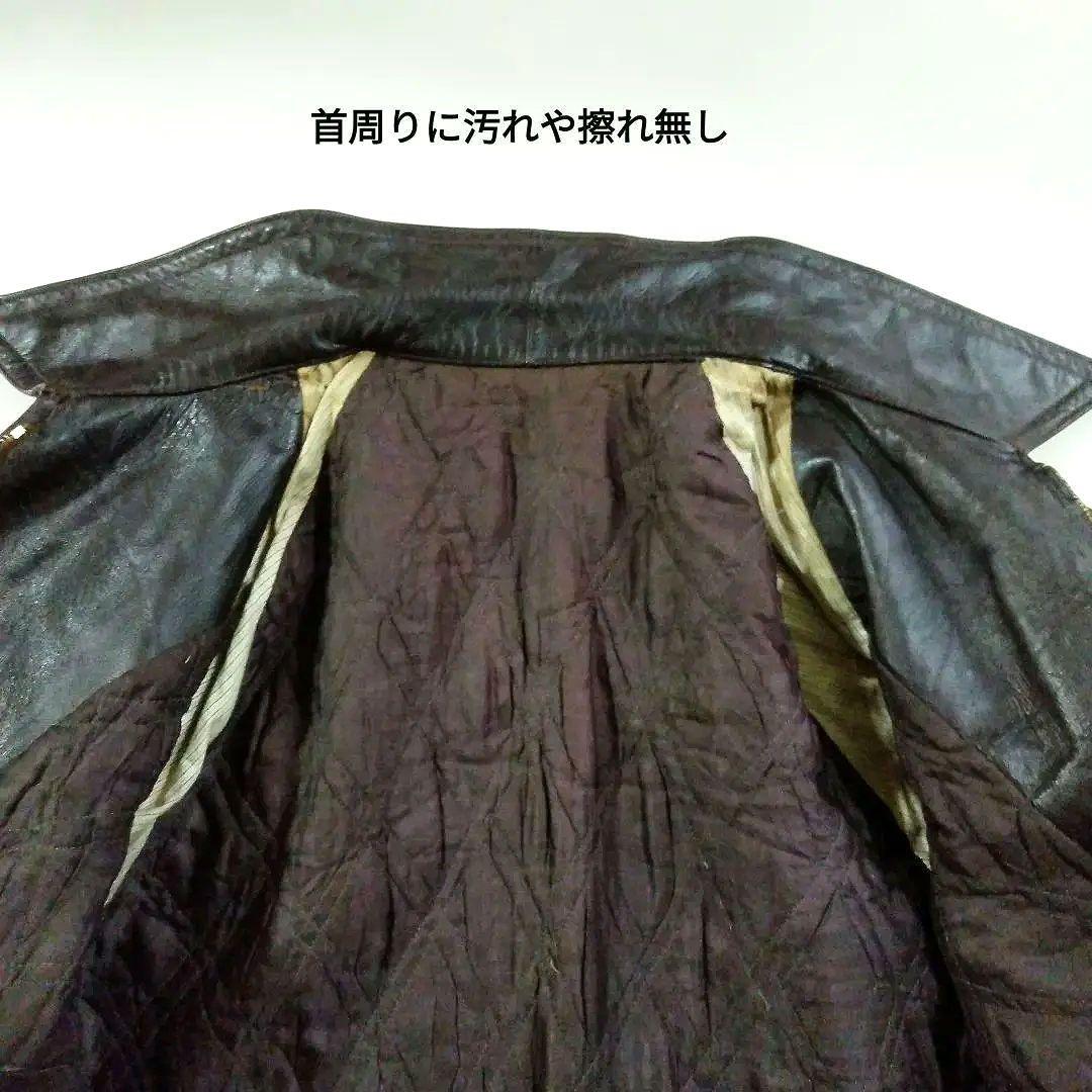 50s Vintage フランス製 レザージャケット レザーカーコート