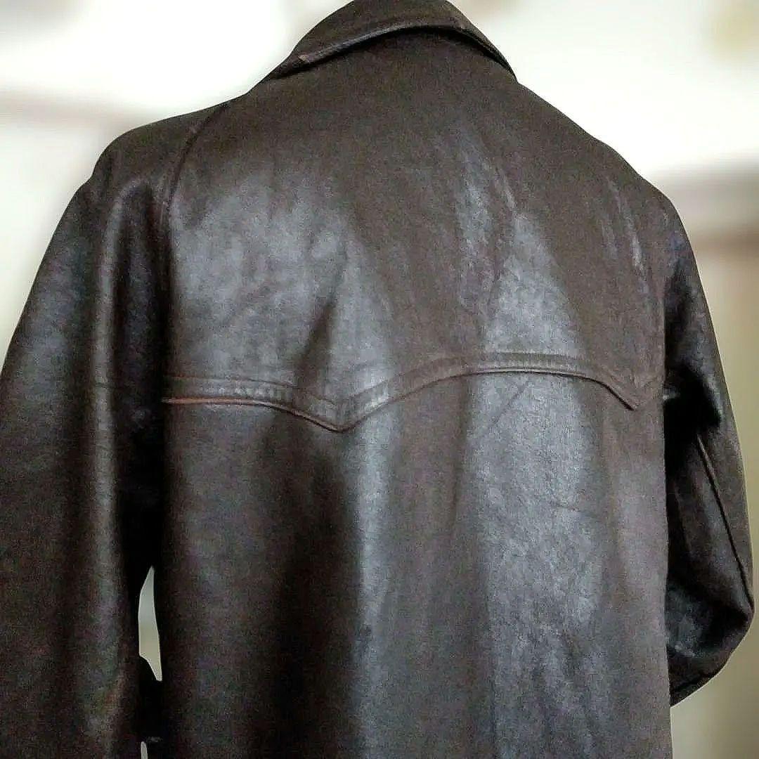 50s Vintage フランス製 レザージャケット レザーカーコート