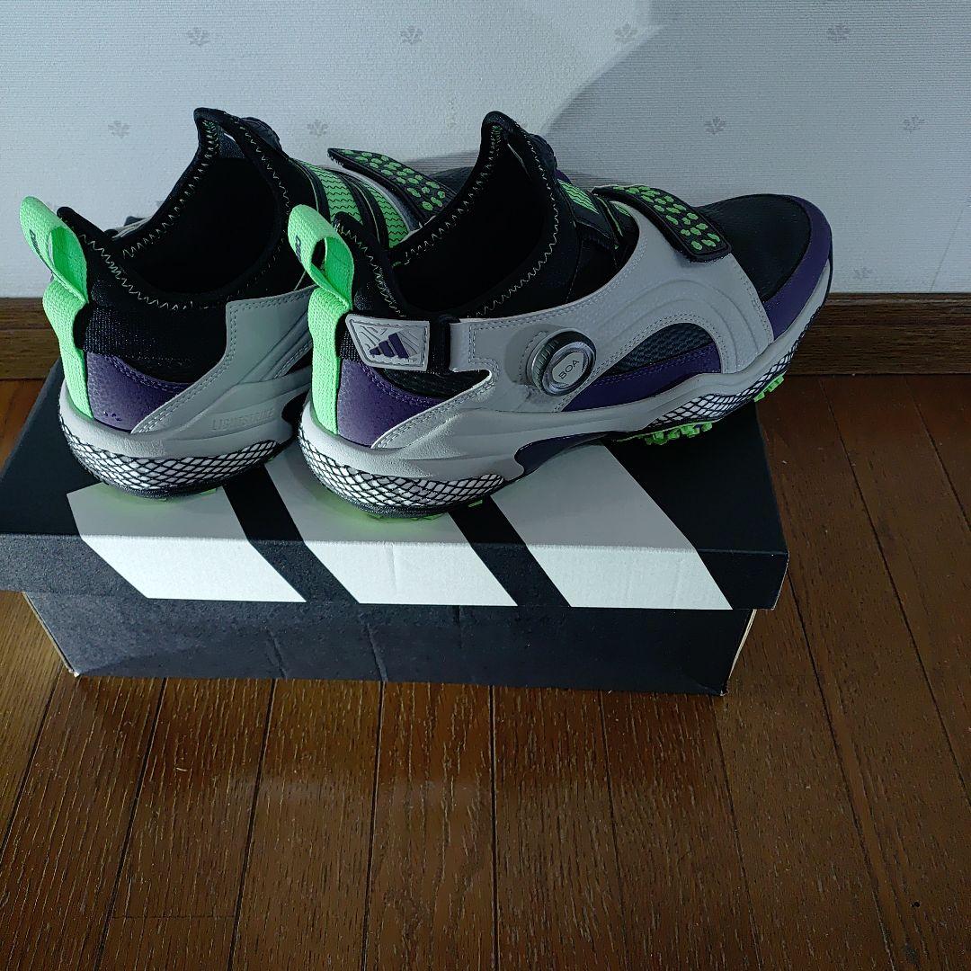 アディダス ゴルフシューズ 黒/緑/紫(26.5cm)