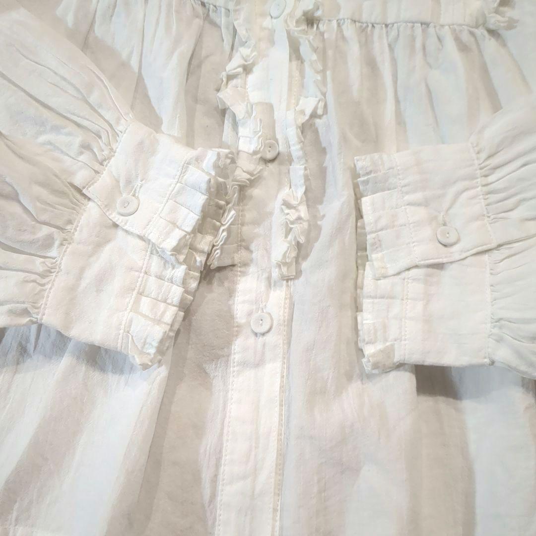 tumugu: ツムグ ふわふわコットン タック フリル ギャザー ブラウス