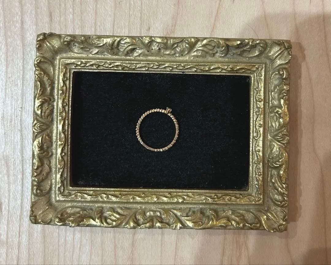 agate アガット　 ダイヤモンドラブハートリング（K10 ) 7号