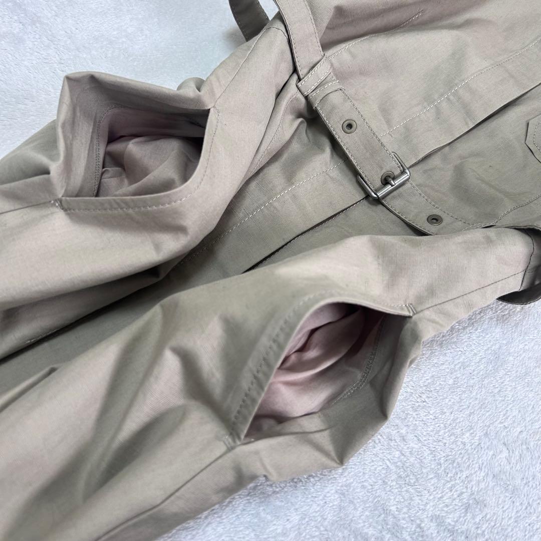 美品✨マックスマーラ　リネン　コットン ベルト　ロング丈　シャツワンピース