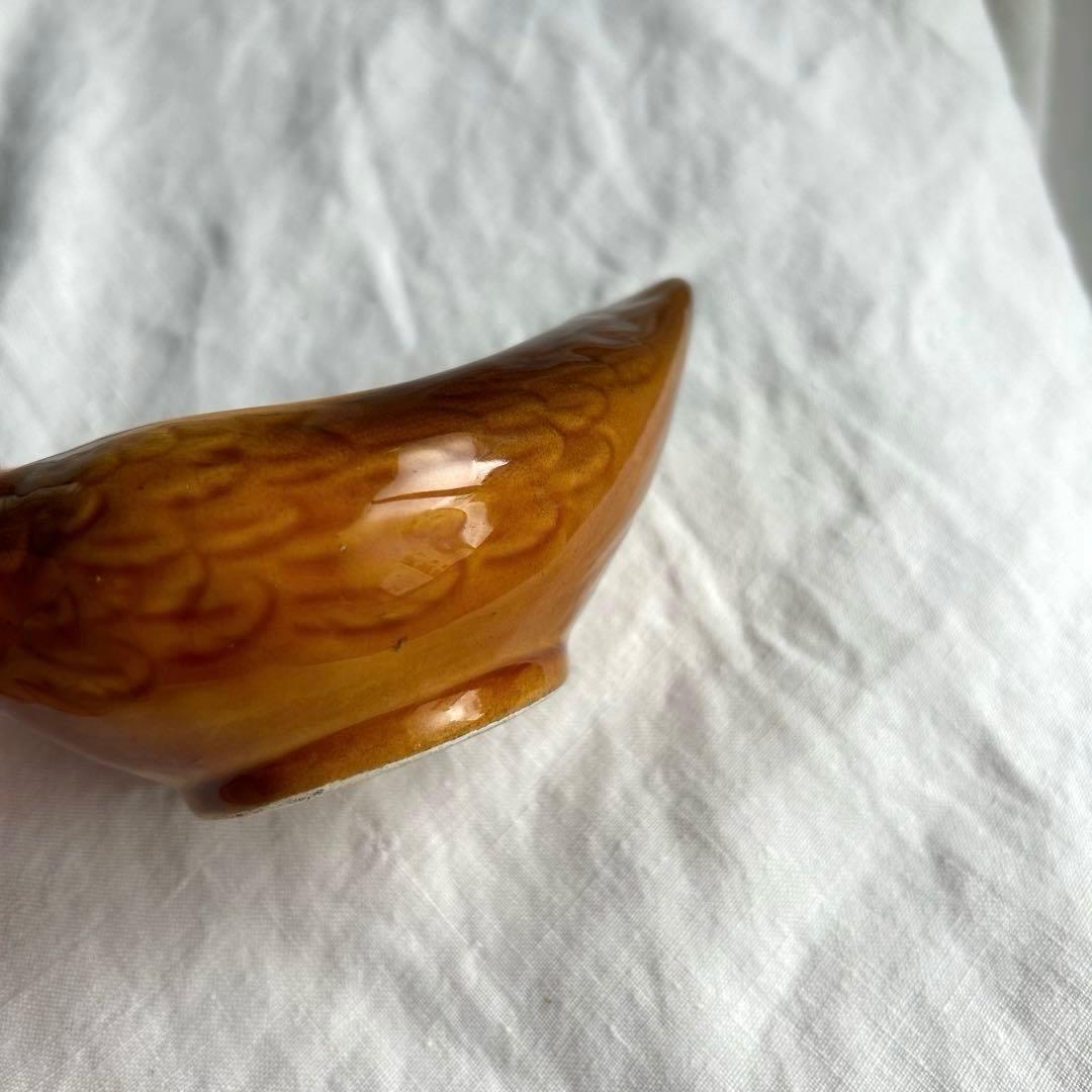 フランスアンティーク　小鳥のクリーマー　ソーシエール　シュクリエ　小皿