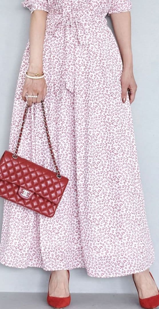 purin♡　OBLI　レオパードワンピース　美品