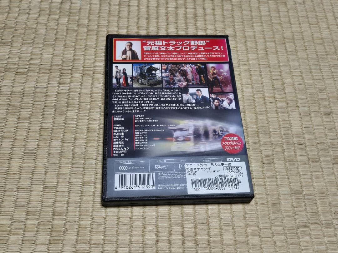 DVD　製作総指揮：菅原文太　デコトラ外伝　男人生夢一路　菅原加織　レンタル専用