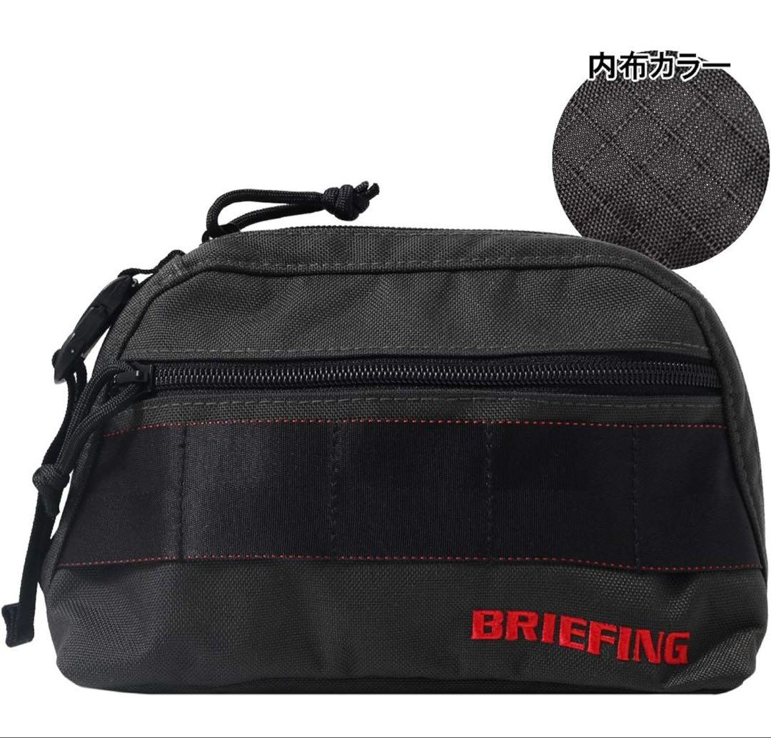 BRIEFING ブラック ラウンドポーチ
