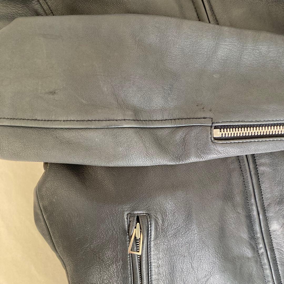 PS PAUL SMITH 本革 シングルライダースジャケットメンズS