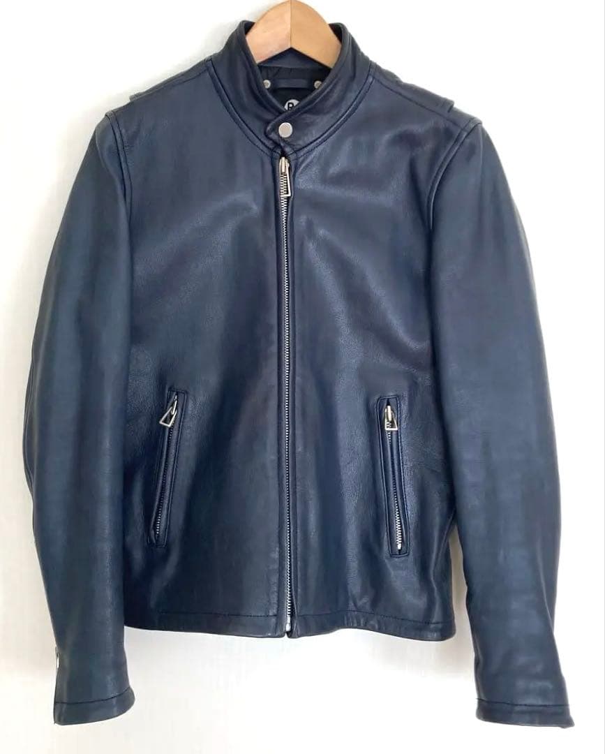 PS PAUL SMITH 本革 シングルライダースジャケットメンズS