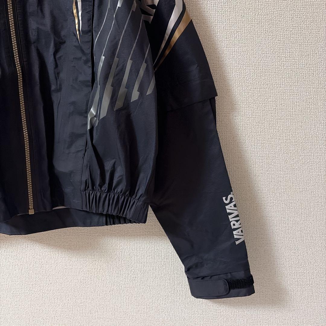 【VARIVAS 】バリバス　ドライアーマー　フード付きレインウェア　釣具　黒M