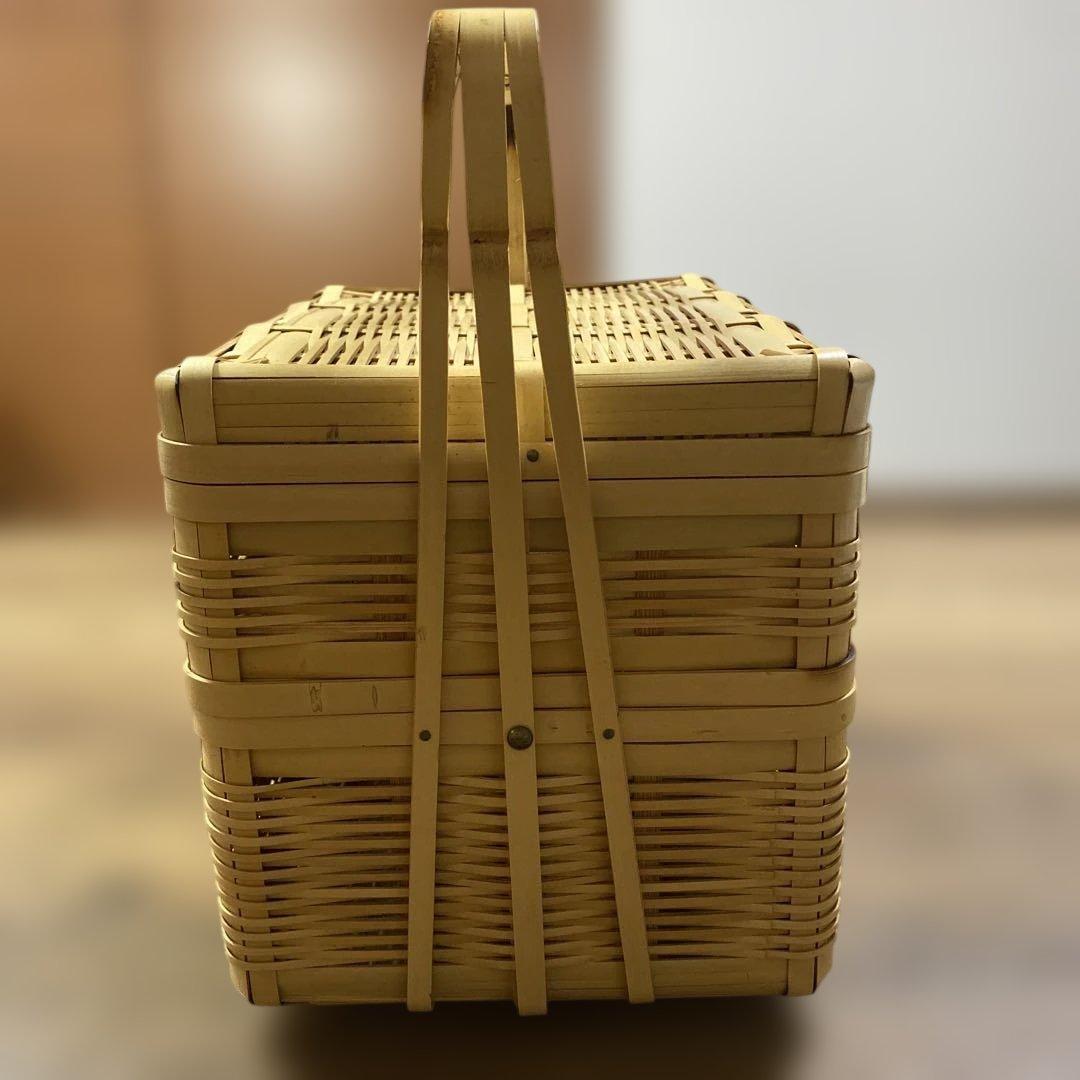 おじろ角物店「角物お弁当箱 横長2 段」　　お花見