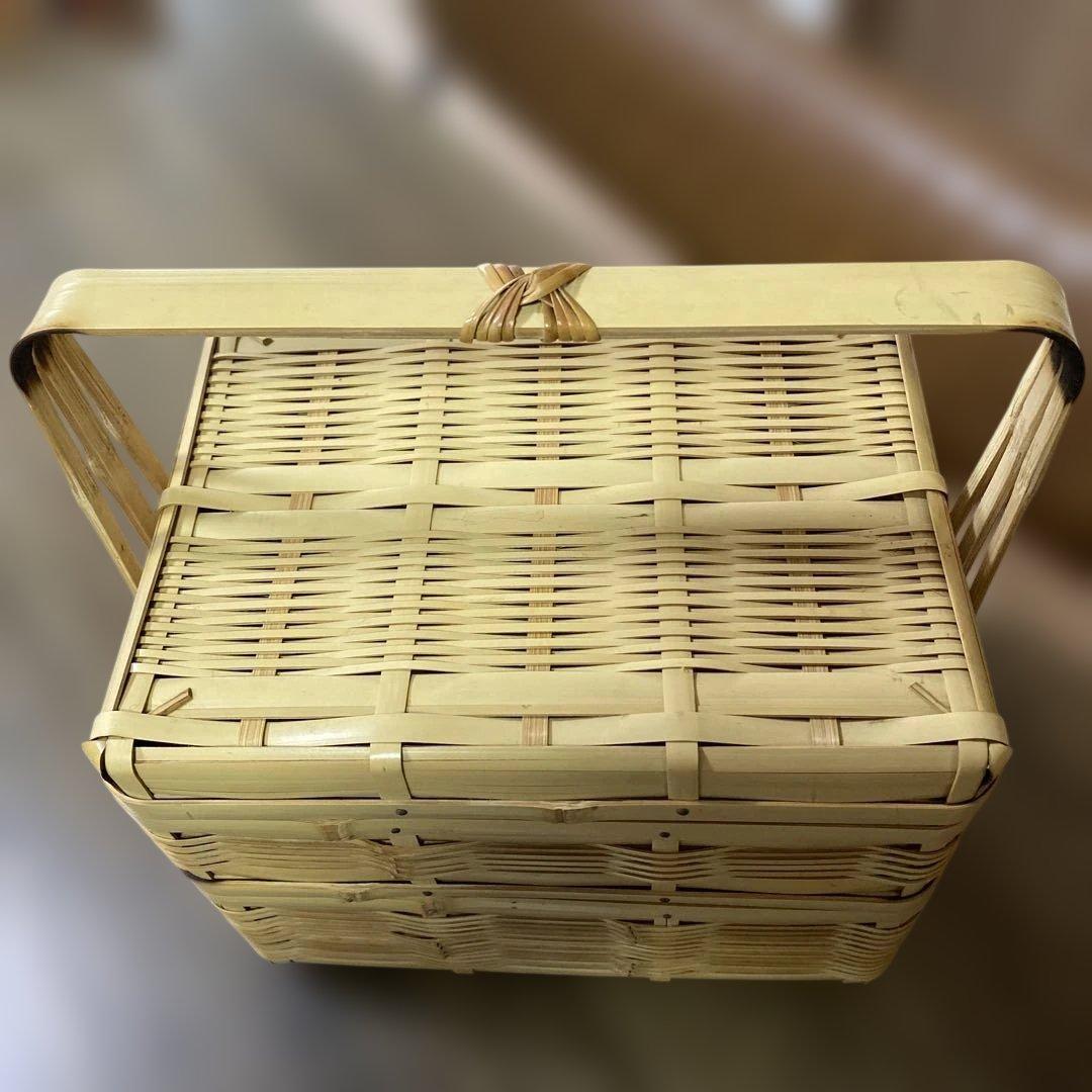 おじろ角物店「角物お弁当箱 横長2 段」　　お花見