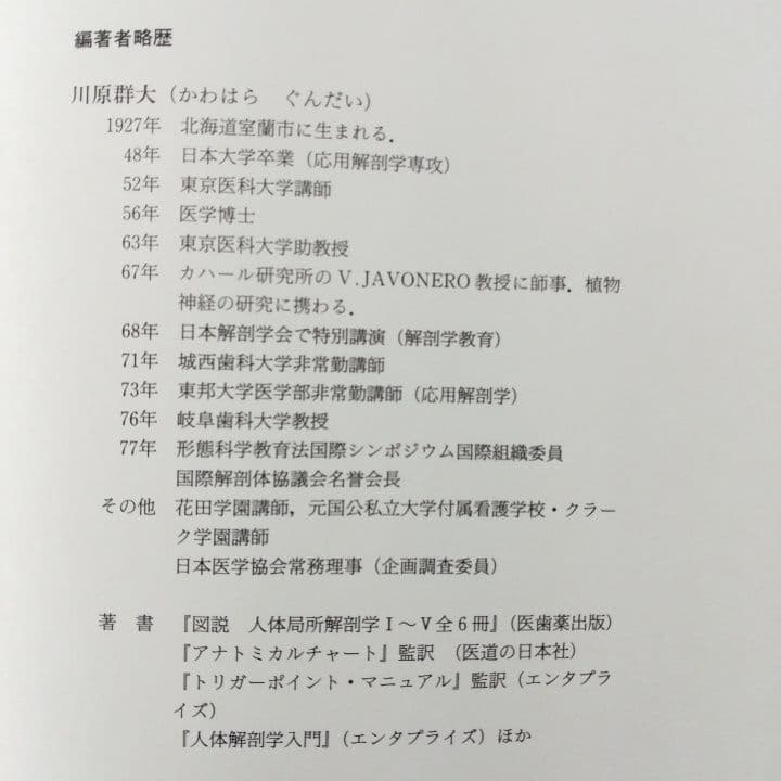 【良品・絶版】チャートブック／ 骨格筋の解剖 ／医学博士 川原群大 編著
