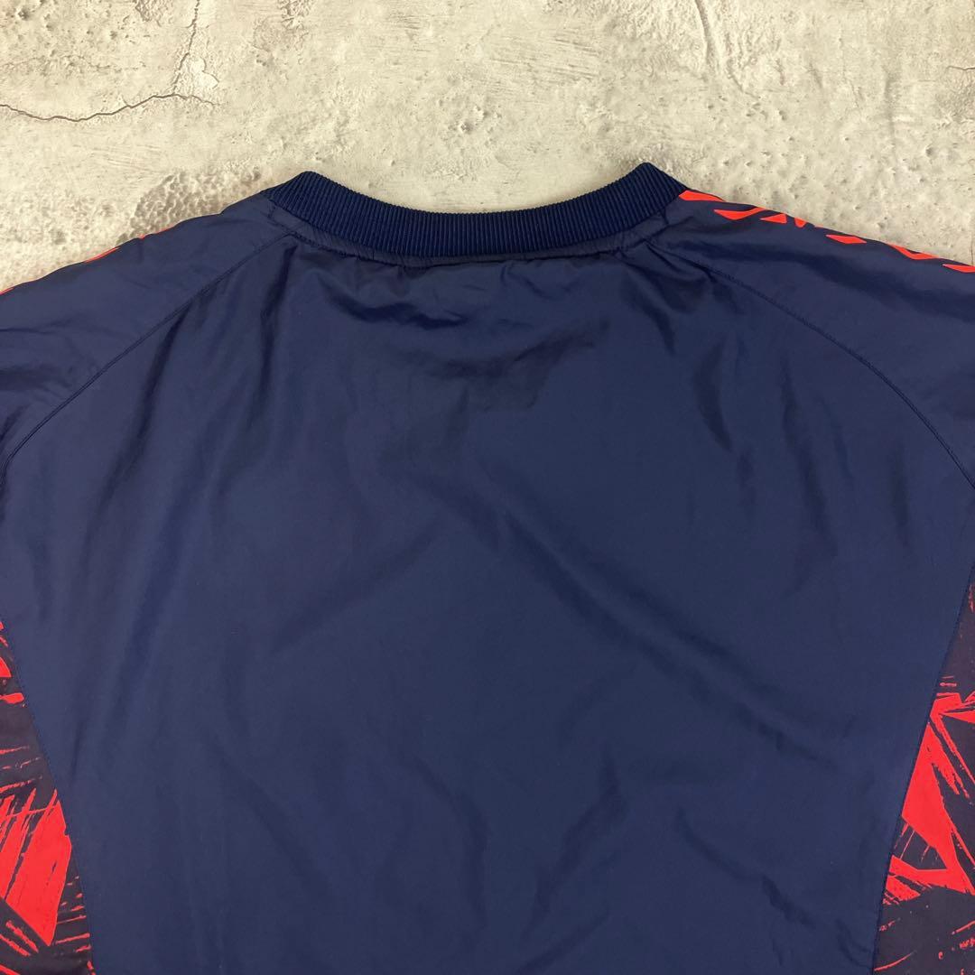 シントトロイデン STVV 長袖ピステトップ アンブロ 古着 ロゴ 紺 2XL