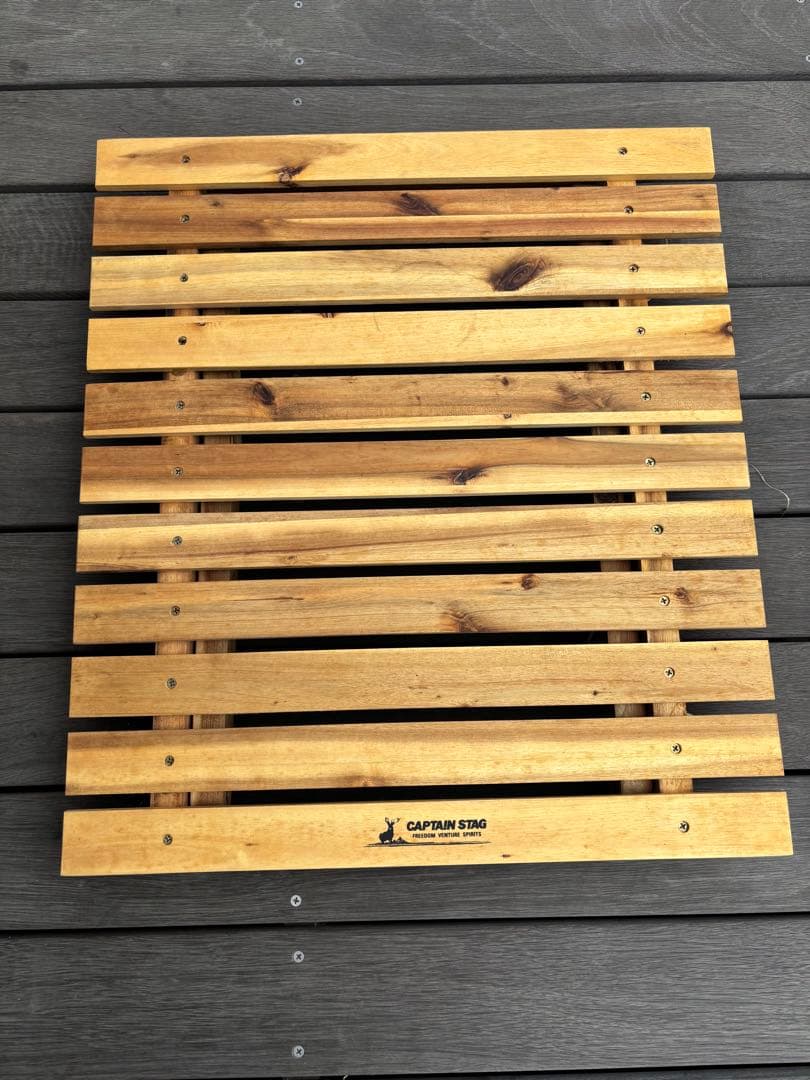 CSクラシックス FDパークテーブル＜60＞キャプテンスタッグ木製テーブル２ 台