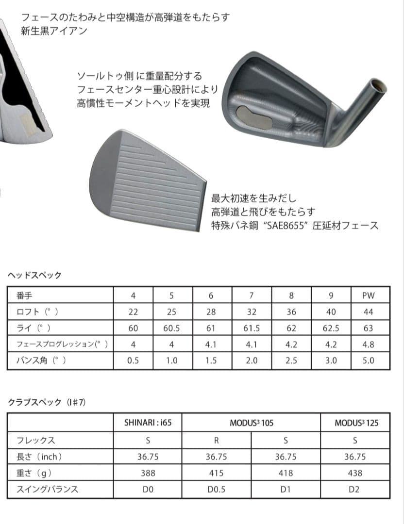 【未使用レア】onoff kuro FORGED アイアン 2019 P−6