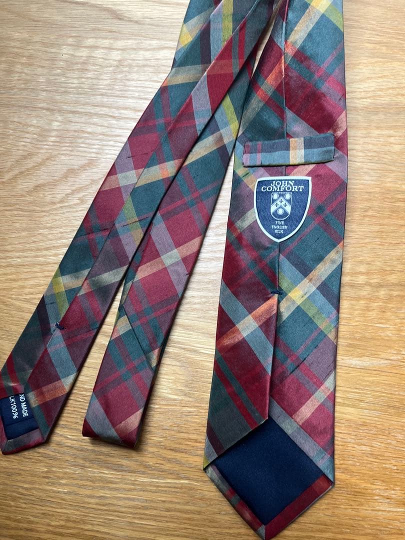 JOHN COMFORT チェック柄ネクタイ