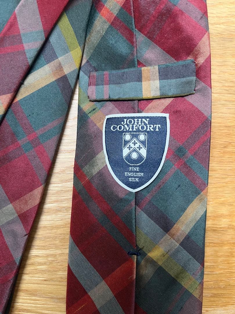 JOHN COMFORT チェック柄ネクタイ