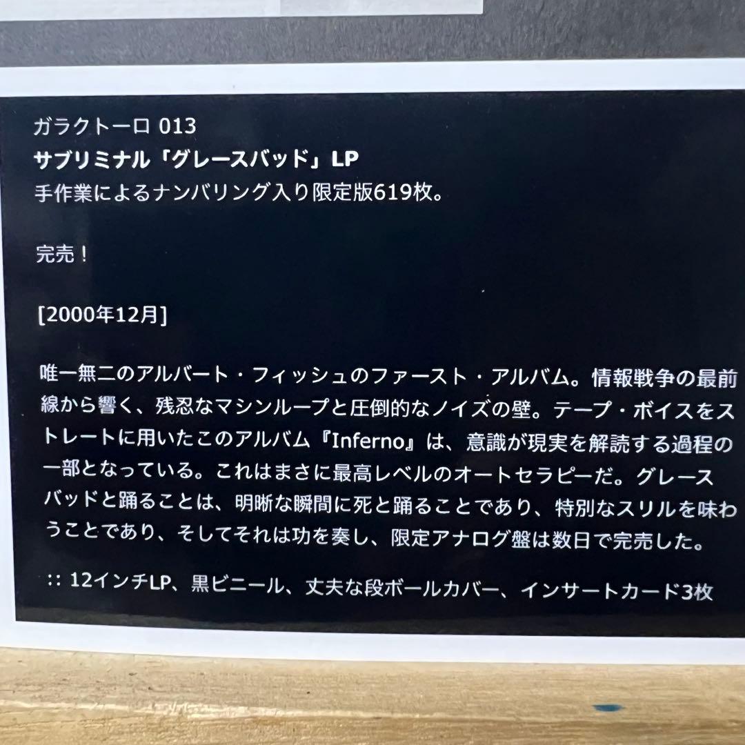 SUBLIMINAL(haus arafna)grace budd レアLP