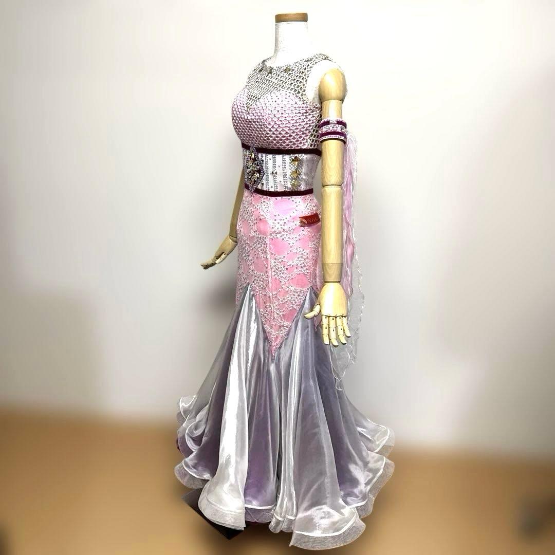 6502★NANAKA/S ピンク オーダー　スタンダードドレス 社交ダンス