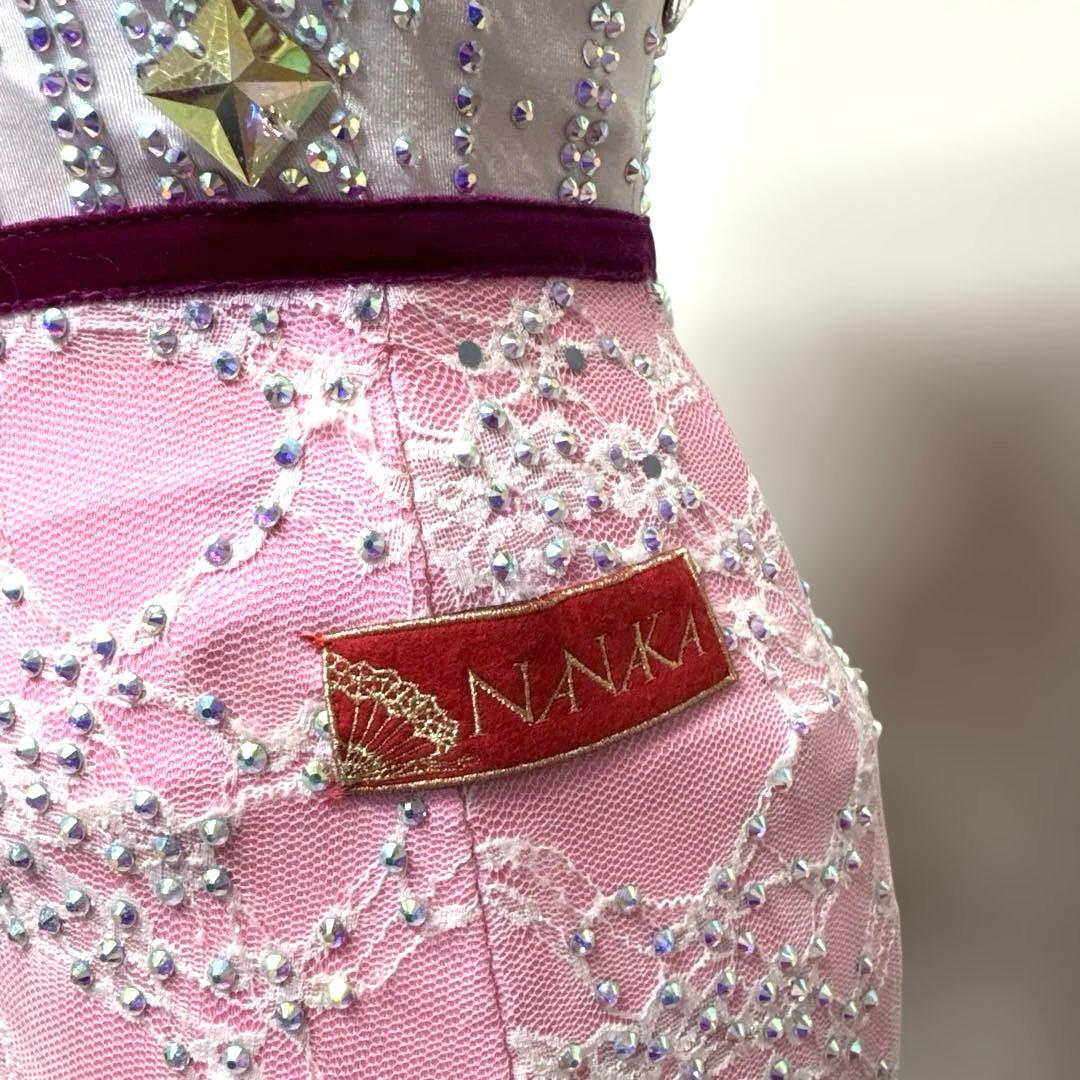 6502★NANAKA/S ピンク オーダー　スタンダードドレス 社交ダンス