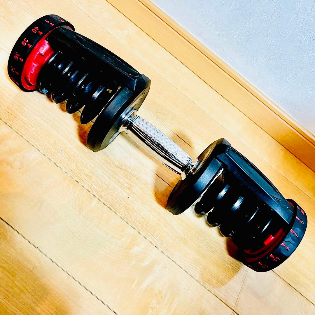 【極美品①】 可変式ダンベル 40kg 17段階調整 ダイヤル式 BARWING