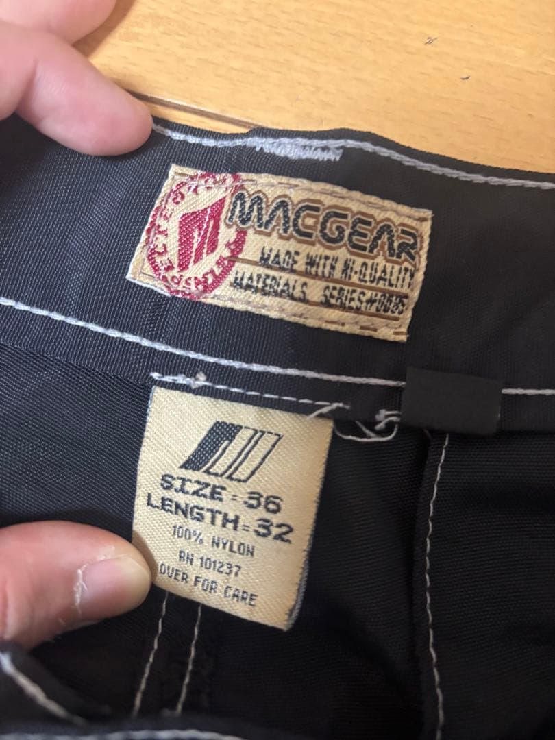 (いか)macgear レイブパンツ ナイロン ブラック y2k