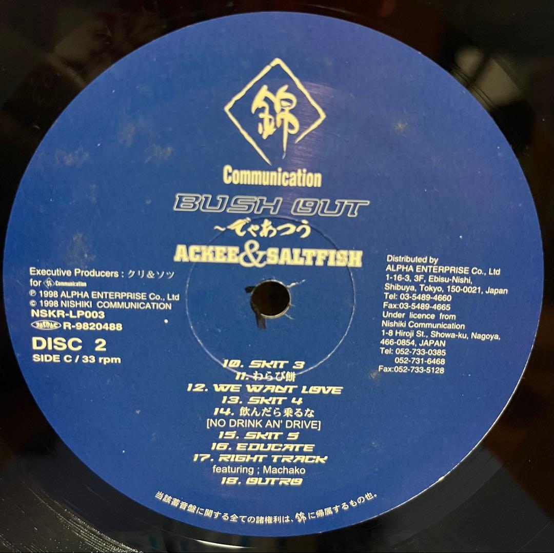 ACKEE&SALTFISH / BUSH OUT レゲエ レコード ジャパレゲ