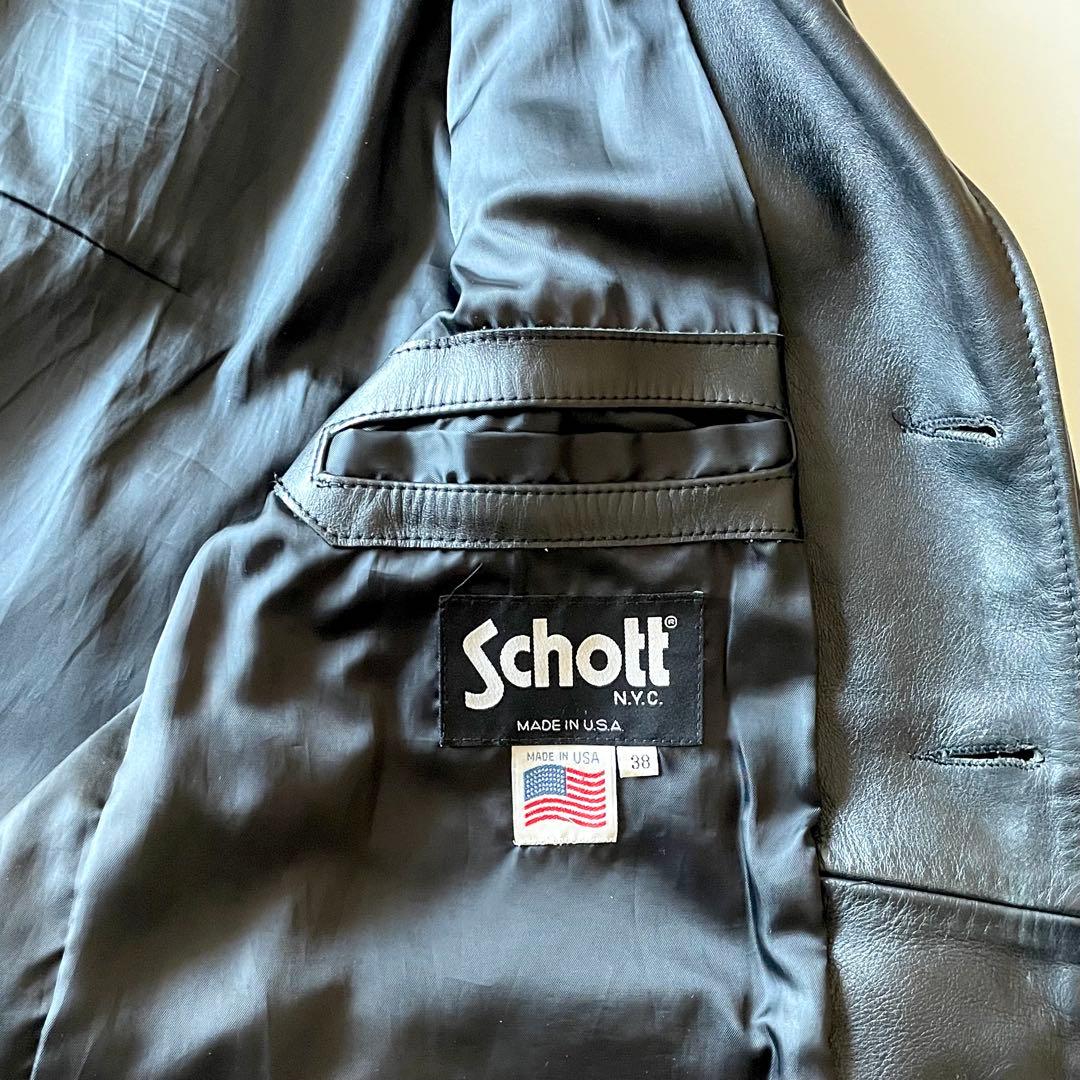 名作 Schott Leather Jacket テーラードジャケット USA