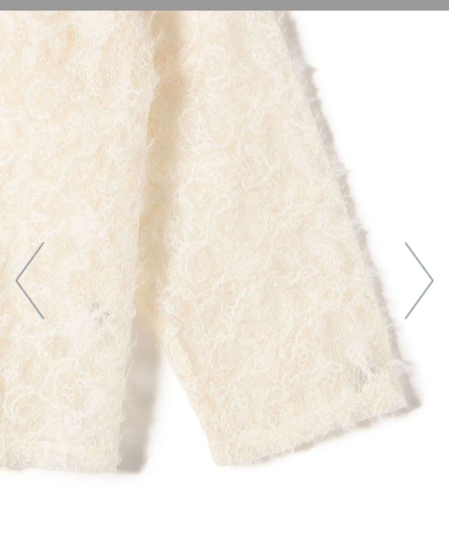 新品タグ付き2025AW☆SHIPS ホワイト レース 長袖 トップス