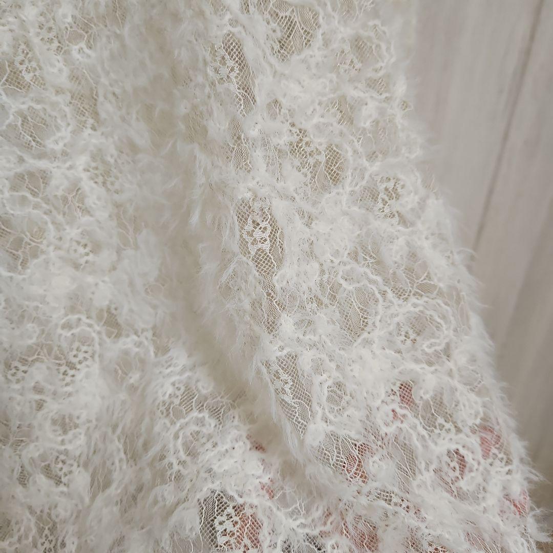 新品タグ付き2025AW☆SHIPS ホワイト レース 長袖 トップス