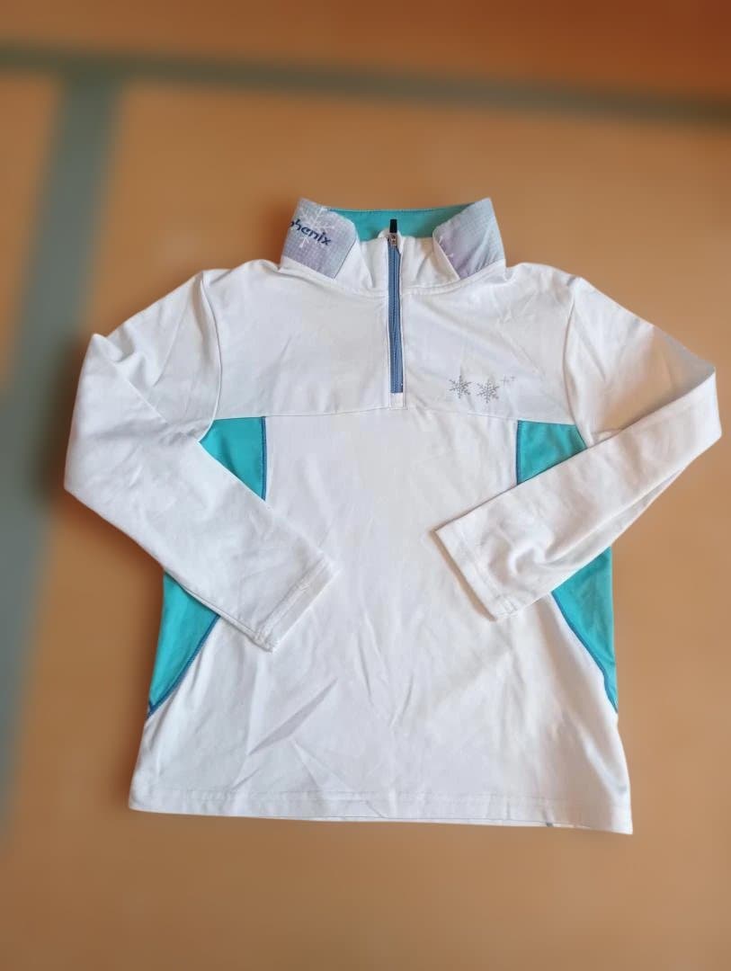 子供用スキーウェア　デサント ピンクジャケット 黒パンツ　インナーつき