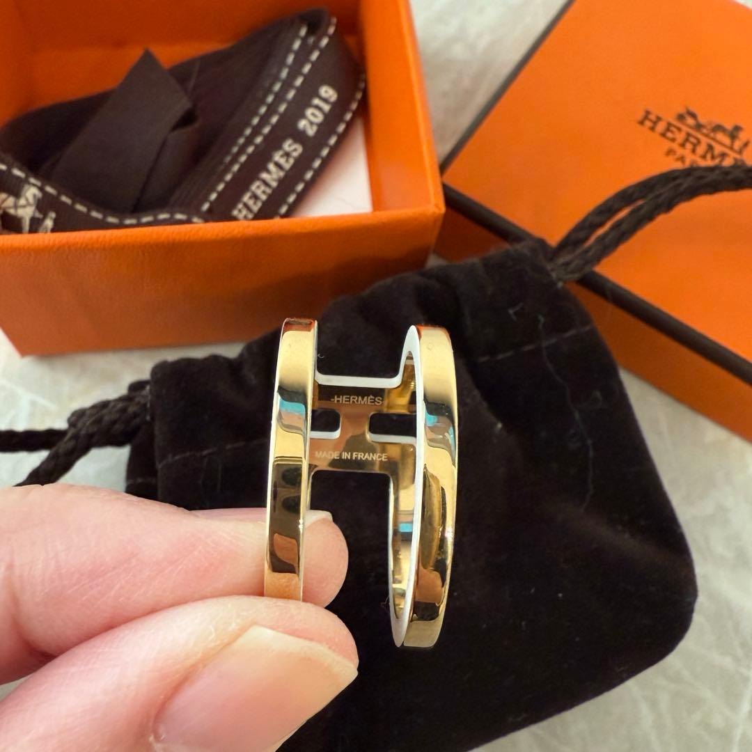 エルメス　スカーフリング　カレ90 H・アン・ロン　HERMES