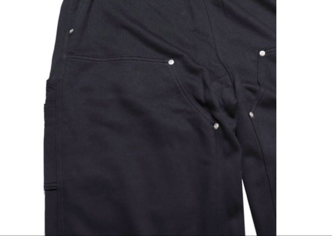 新品タグ付きBEEKMANビークマンダブルニーバギースウェットパンツブラックL黒