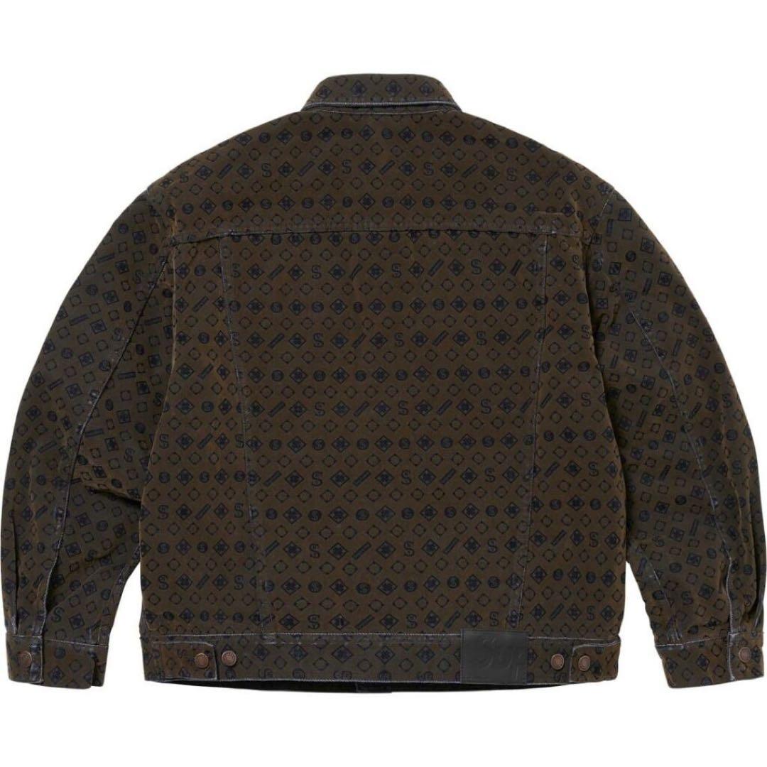 XL黒Supreme Flocked Denim Trucker Jacket