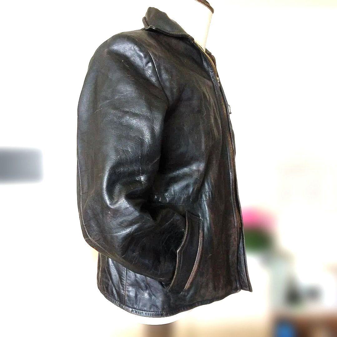 40s Vintage レザージャケット シングルライダース モーターサイクル
