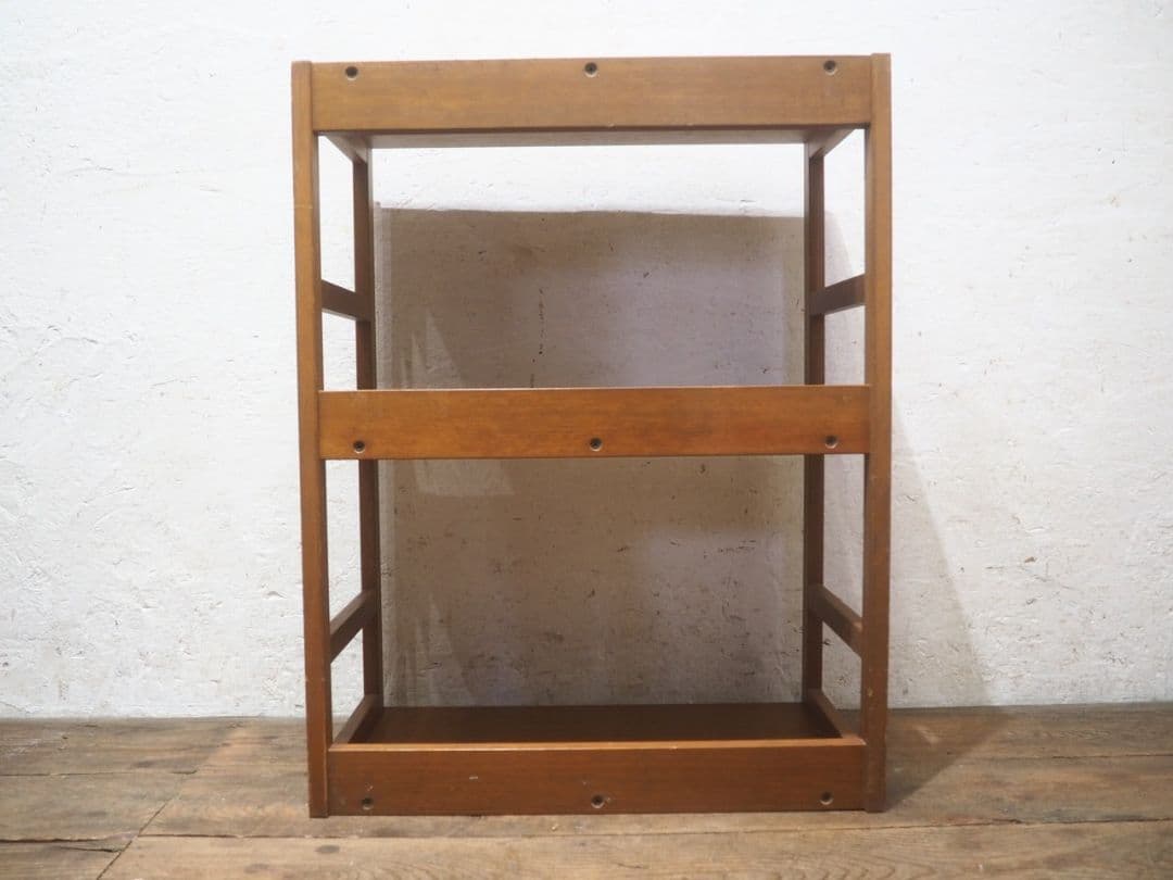 1372 ディスプレイラック　飾り棚　陳列棚　本棚　ブックケース　レトロ　展示台