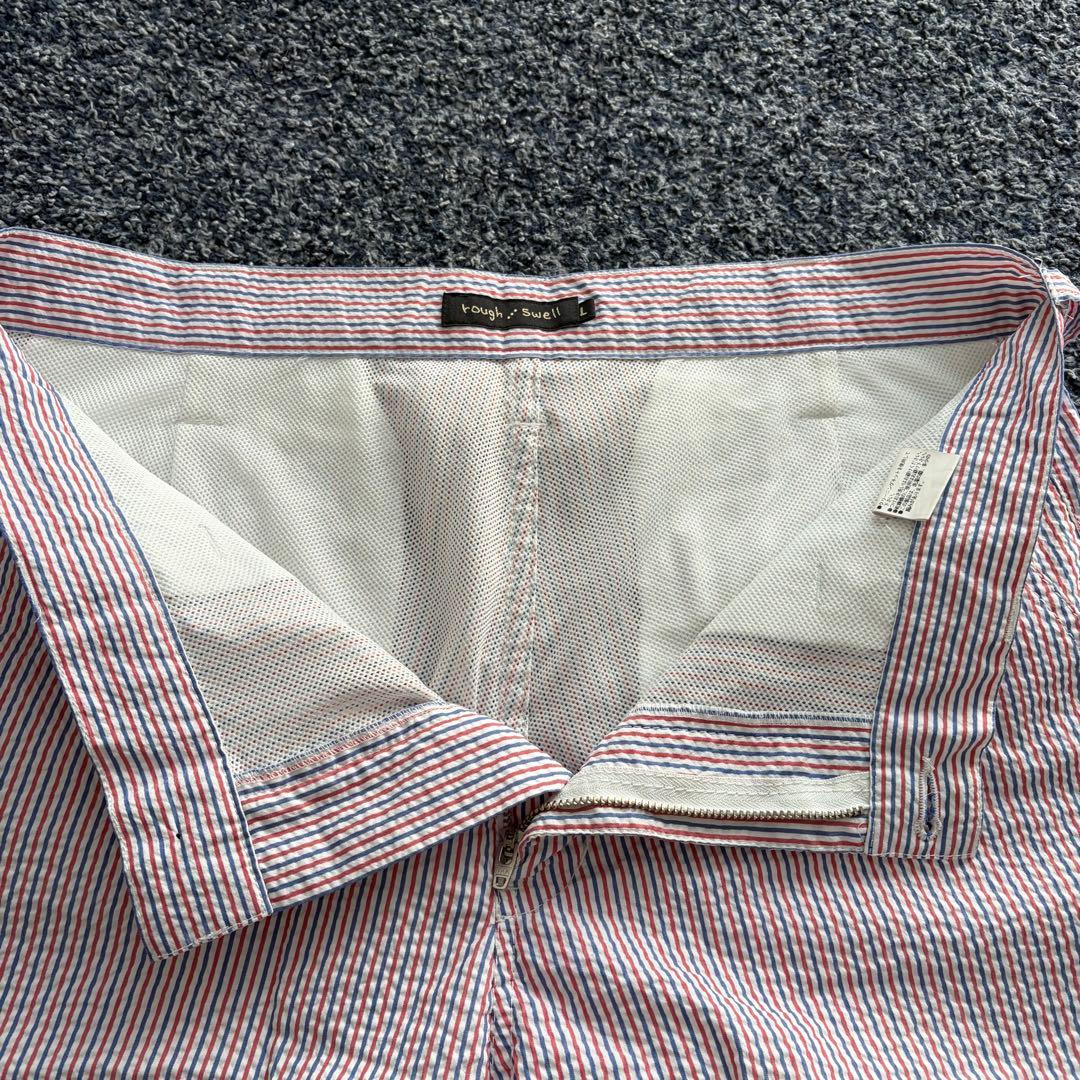 ラフアンドスウェル　シアサッカー　ストレッチ　ハーフパンツ　裏地メッシュ　L