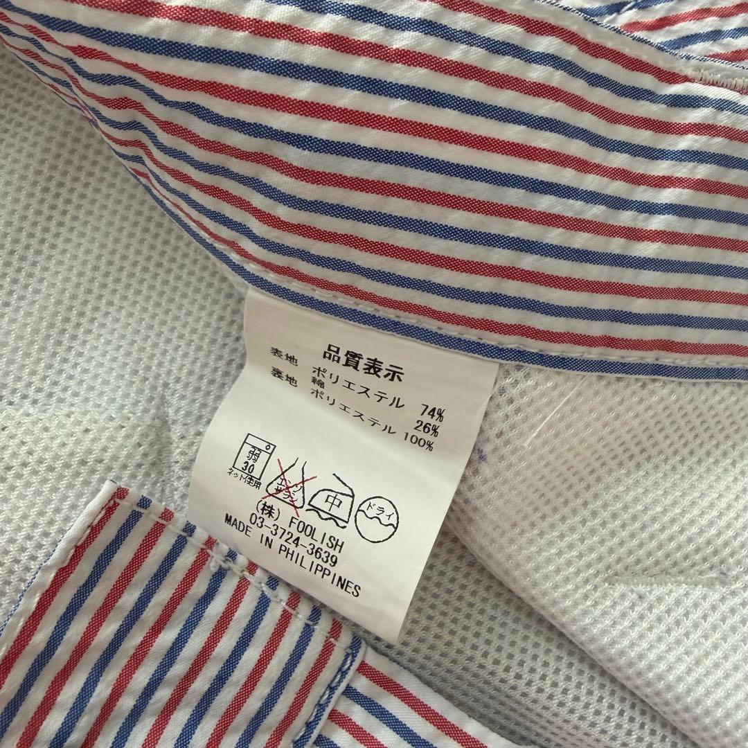 ラフアンドスウェル　シアサッカー　ストレッチ　ハーフパンツ　裏地メッシュ　L