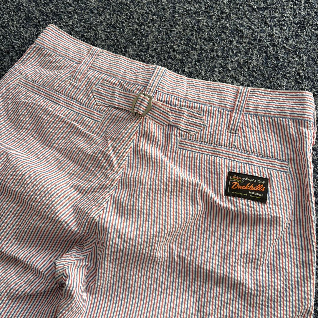 ラフアンドスウェル　シアサッカー　ストレッチ　ハーフパンツ　裏地メッシュ　L