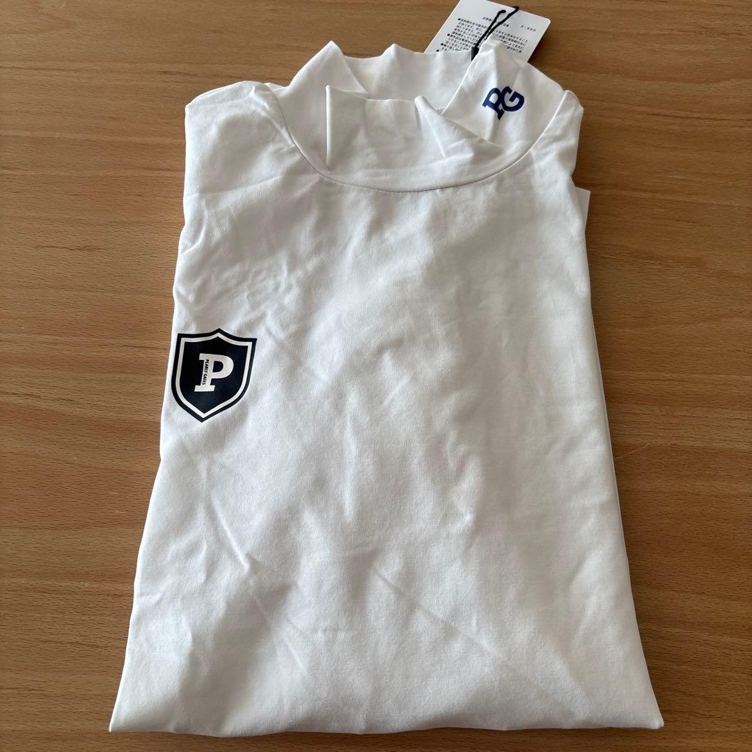 未使用☆パーリーゲイツ☆PEARLYGATES 長袖モックネックシャツ☆白☆5