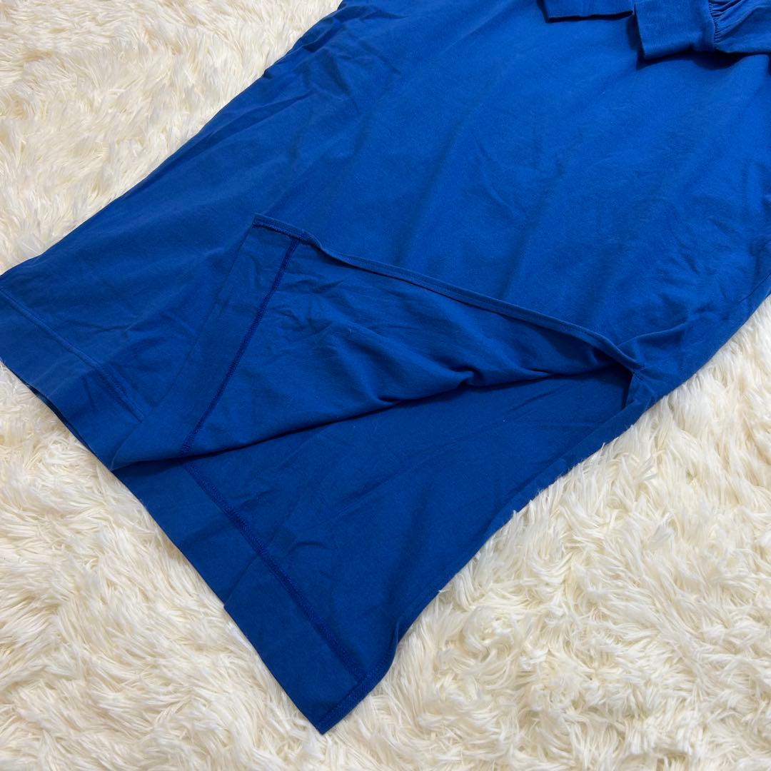 ルルメリー × BEAMS コラボ ワンピース ロングワンピ 刺繍 花 ブルー